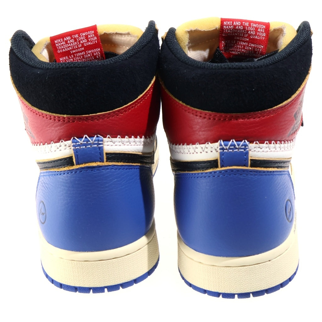 NIKE(ナイキ) ×fragment design ×UNION AIR JORDAN 1 HIGH OG フラグメント ユニオン エアジョーダン1 ハイカットスニーカー マルチ US9.5/27.5cm IO7847-002