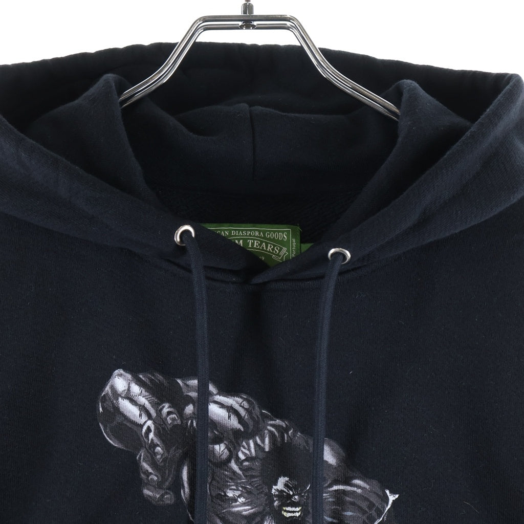 DENIM TEARS(デニムティアーズ) ×Arthur Jafa LeRage Hoodie アーサー ジャファ ル レイジ プルオーバースウェットパーカー フーディー ブラック