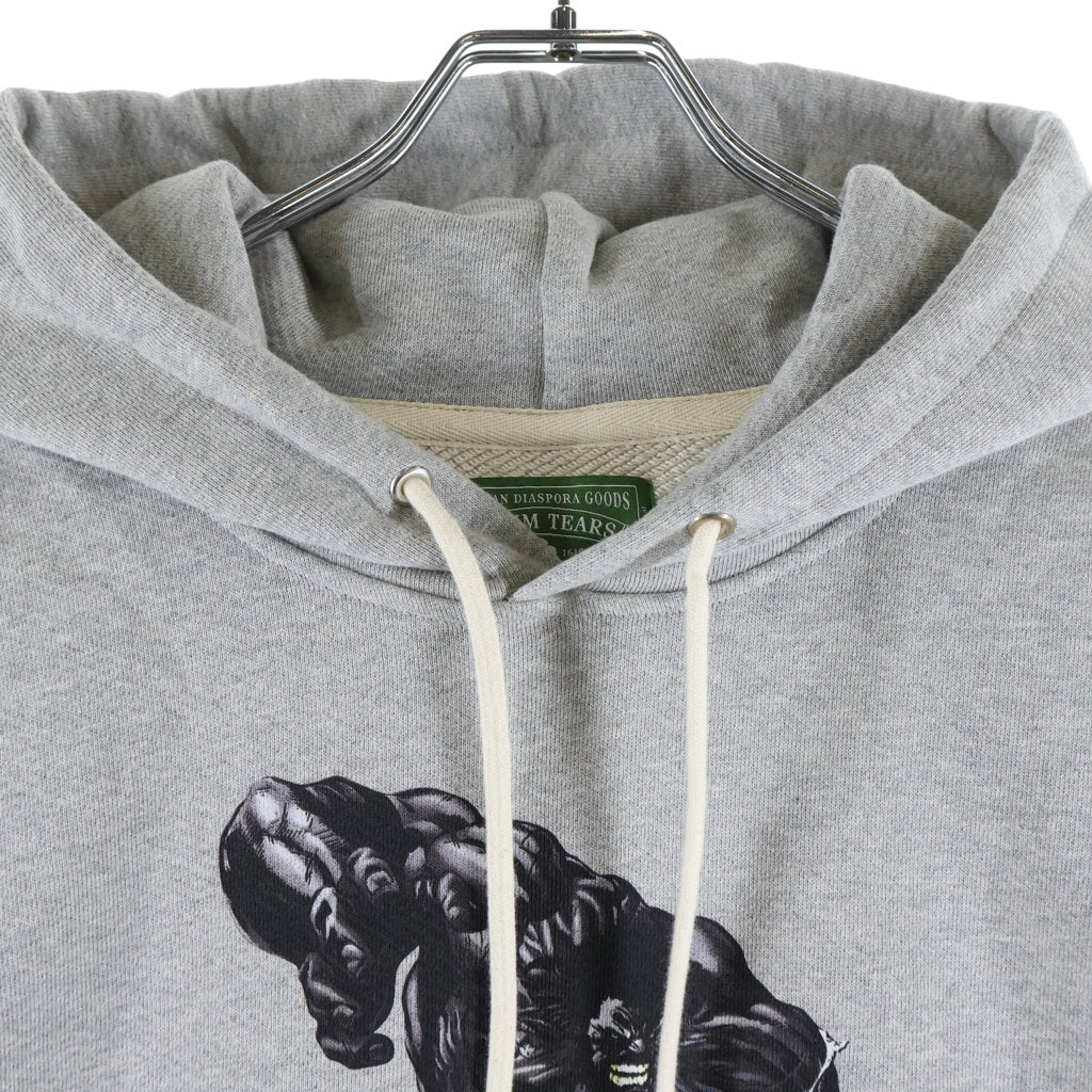 DENIM TEARS(デニムティアーズ) ×Arthur Jafa LeRage Hoodie アーサー ジャファ ル レイジ プルオーバースウェットパーカー フーディー グレー