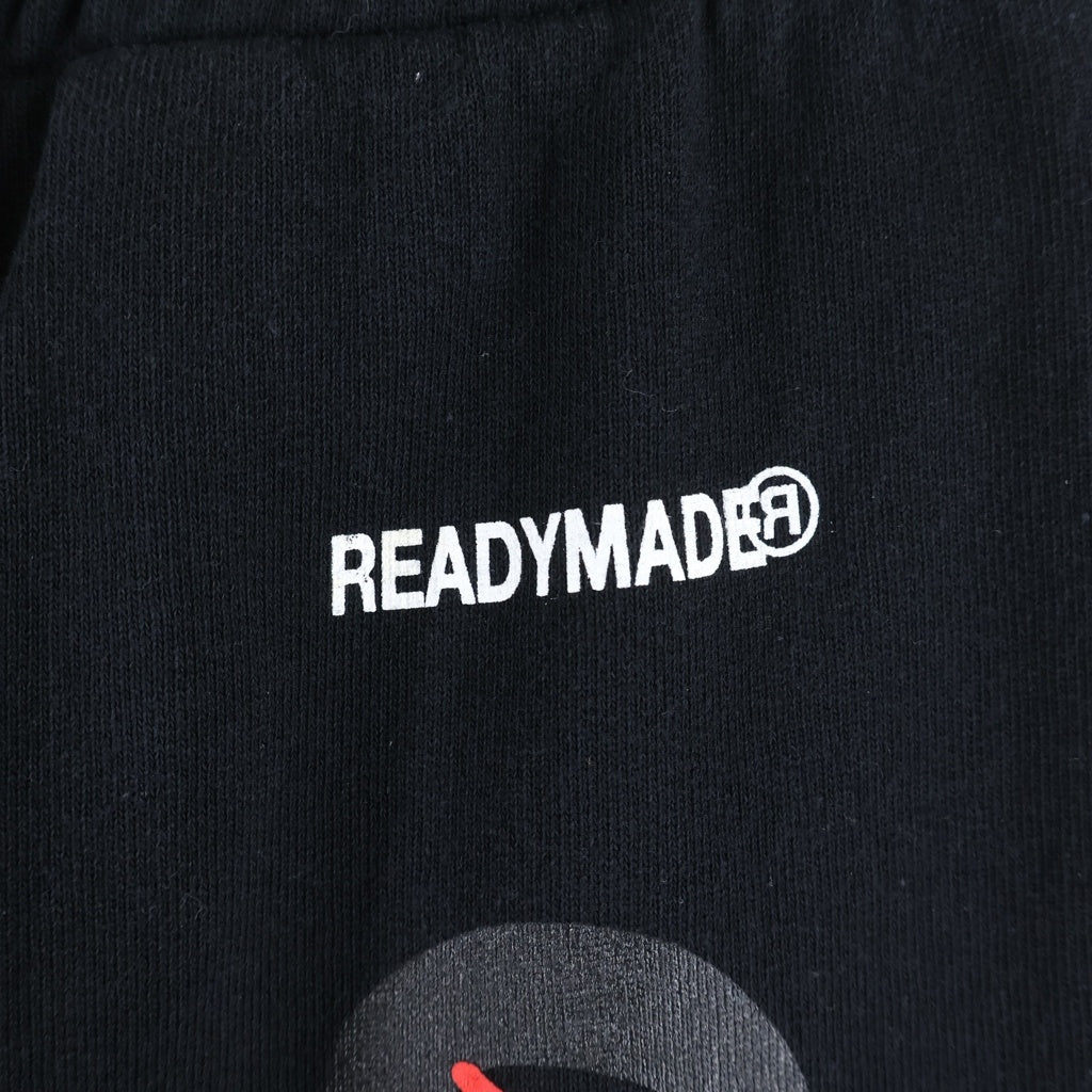 READY MADE(レディメイド) 20SS Fire Smile Sweat Pants ファイヤースマイル スウェットパンツ ブラック RE-CO-BK-00-00-107