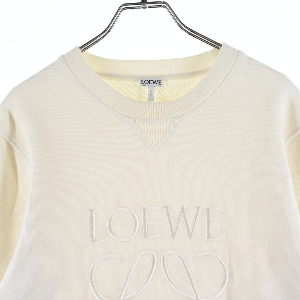 LOEWE(ロエベ) Anagram Sweatshirt アナグラムロゴ刺繍 クルーネックスウェットトレーナー ホワイト H526341XA1