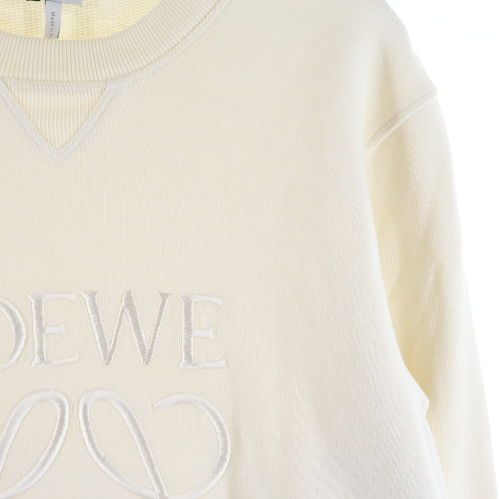 LOEWE(ロエベ) Anagram Sweatshirt アナグラムロゴ刺繍 クルーネックスウェットトレーナー ホワイト H526341XA1