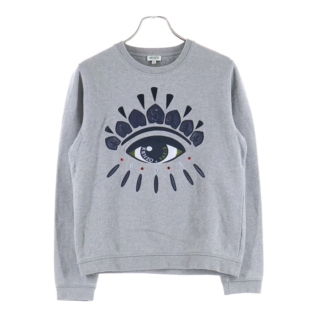 KENZO(ケンゾー) Sweatshirt ロゴ刺繍 クルーネックスウェットトレーナー グレー F46 2SW710 4XH