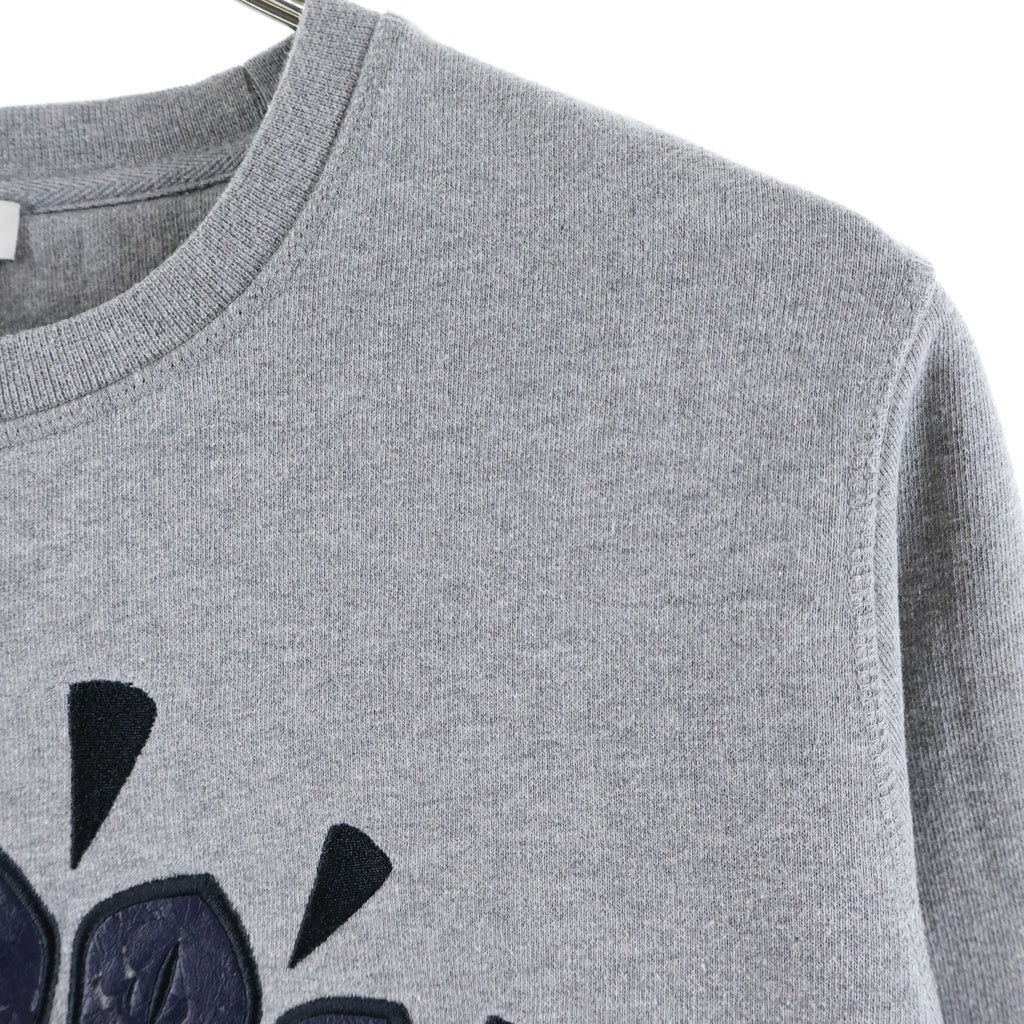 KENZO(ケンゾー) Sweatshirt ロゴ刺繍 クルーネックスウェットトレーナー グレー F46 2SW710 4XH