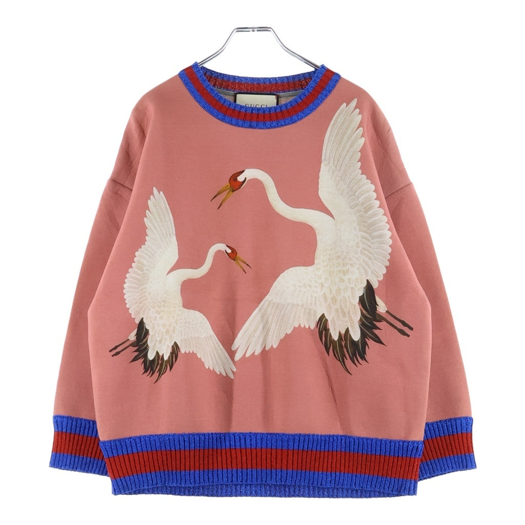 GUCCI(グッチ) Sweatshirt ヘロン クルーネックスウェットトレーナー ピンク 422724 X5D48