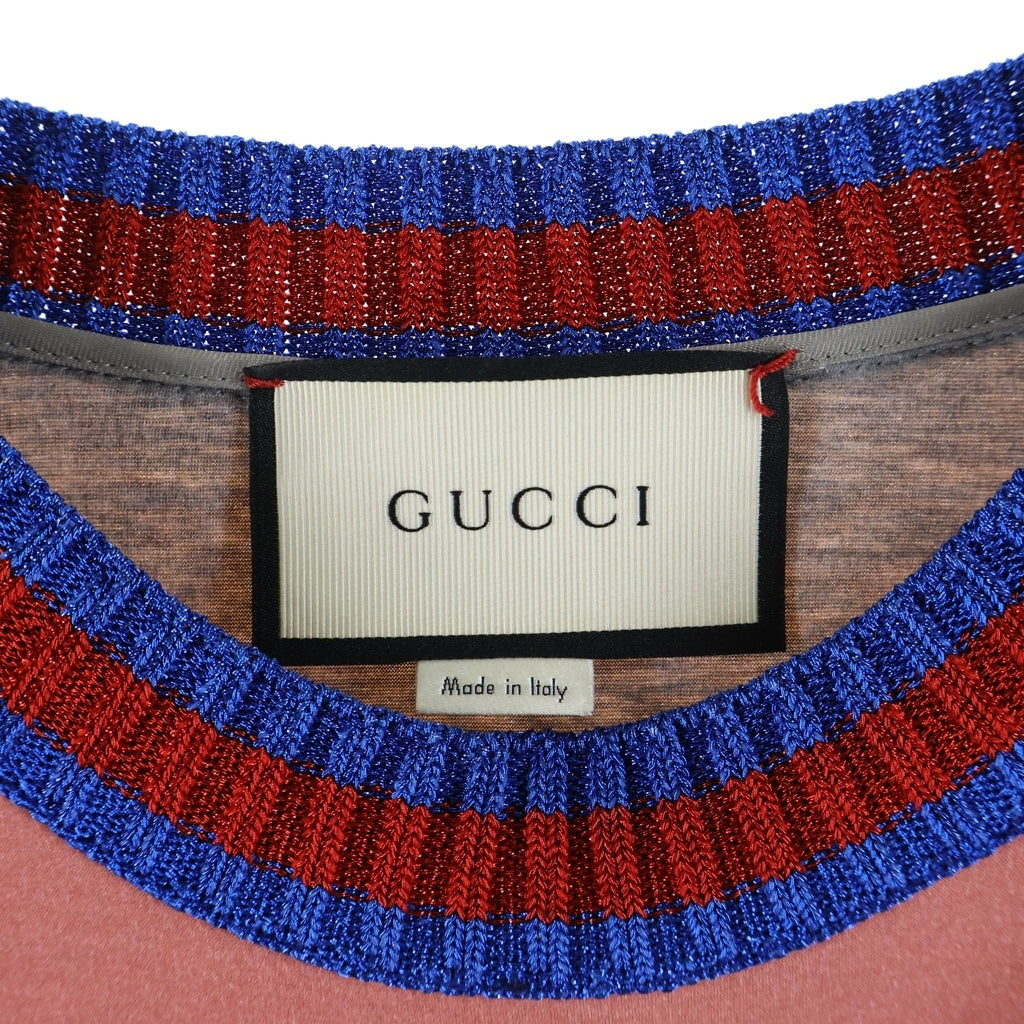 GUCCI(グッチ) Sweatshirt ヘロン クルーネックスウェットトレーナー ピンク 422724 X5D48