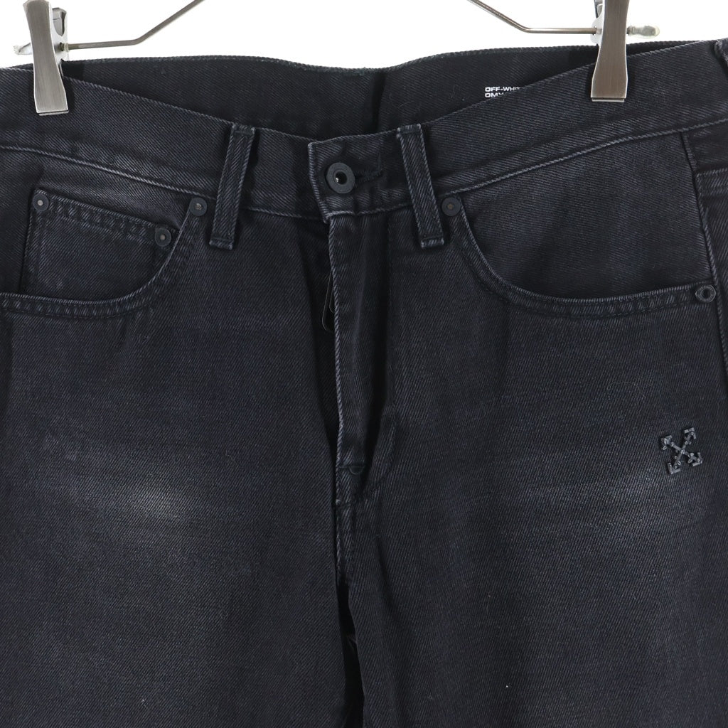 OFF-WHITE(オフホワイト) 20SS Denim Pants ロゴ刺繍 デニムパンツ ブラック OMYA011R20E54018