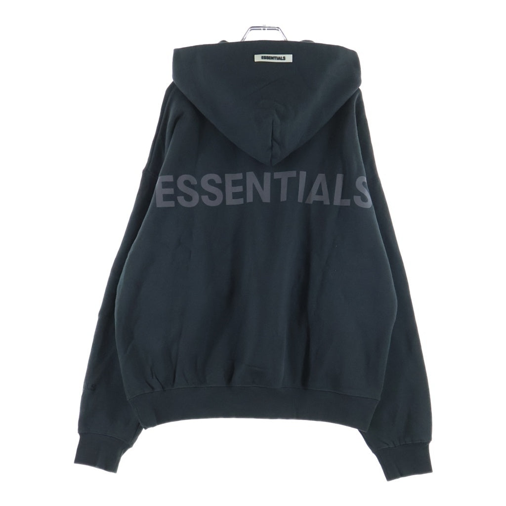 FEAR OF GOD ESSENTIALS(フィアオブゴッド エッセンシャルズ) HOODIE バックリフレクターロゴ プルオーバースウェットパーカー フーディー ブラック