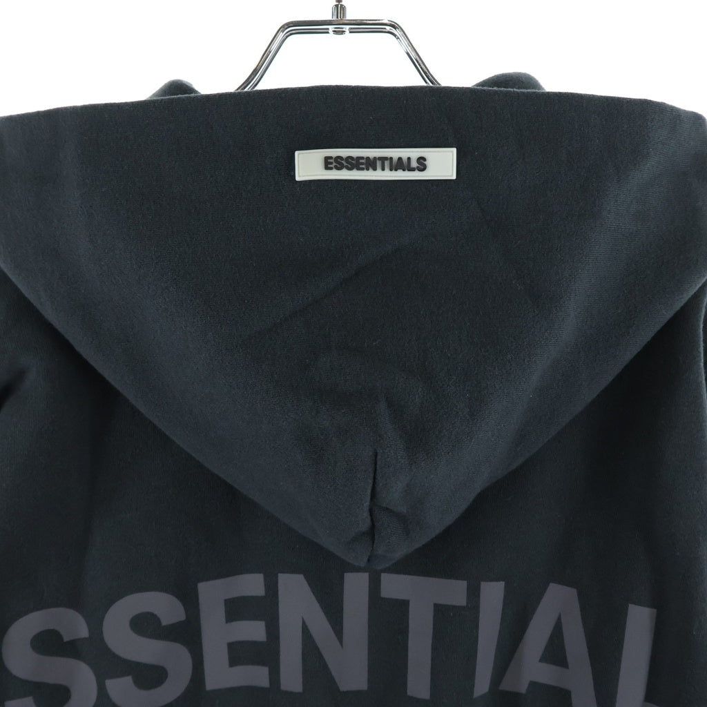 FEAR OF GOD ESSENTIALS(フィアオブゴッド エッセンシャルズ) HOODIE バックリフレクターロゴ プルオーバースウェットパーカー フーディー ブラック