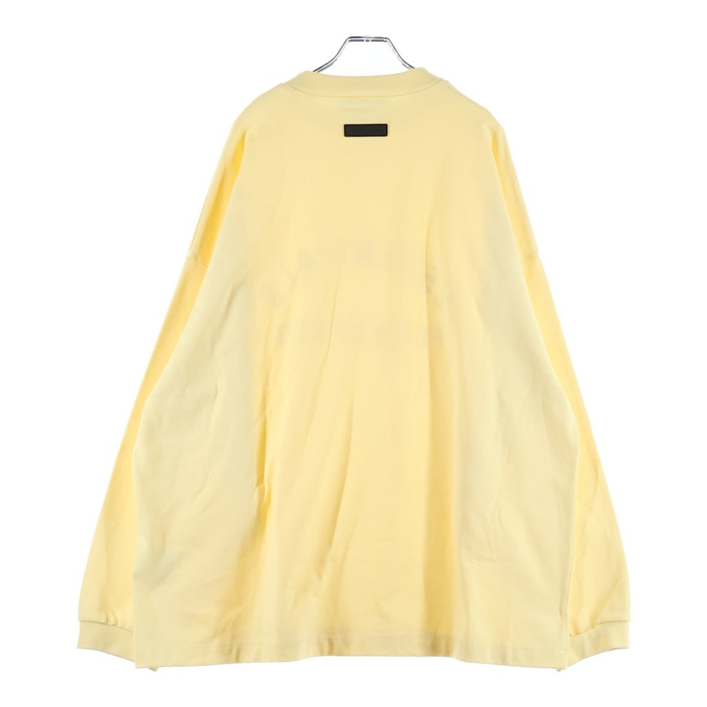 FEAR OF GOD ESSENTIALS(フィアオブゴッド エッセンシャルズ) HEAVY L/S T-SHIRT ラバーロゴ ヘビーオンス長袖Tシャツ ロンT イエロー