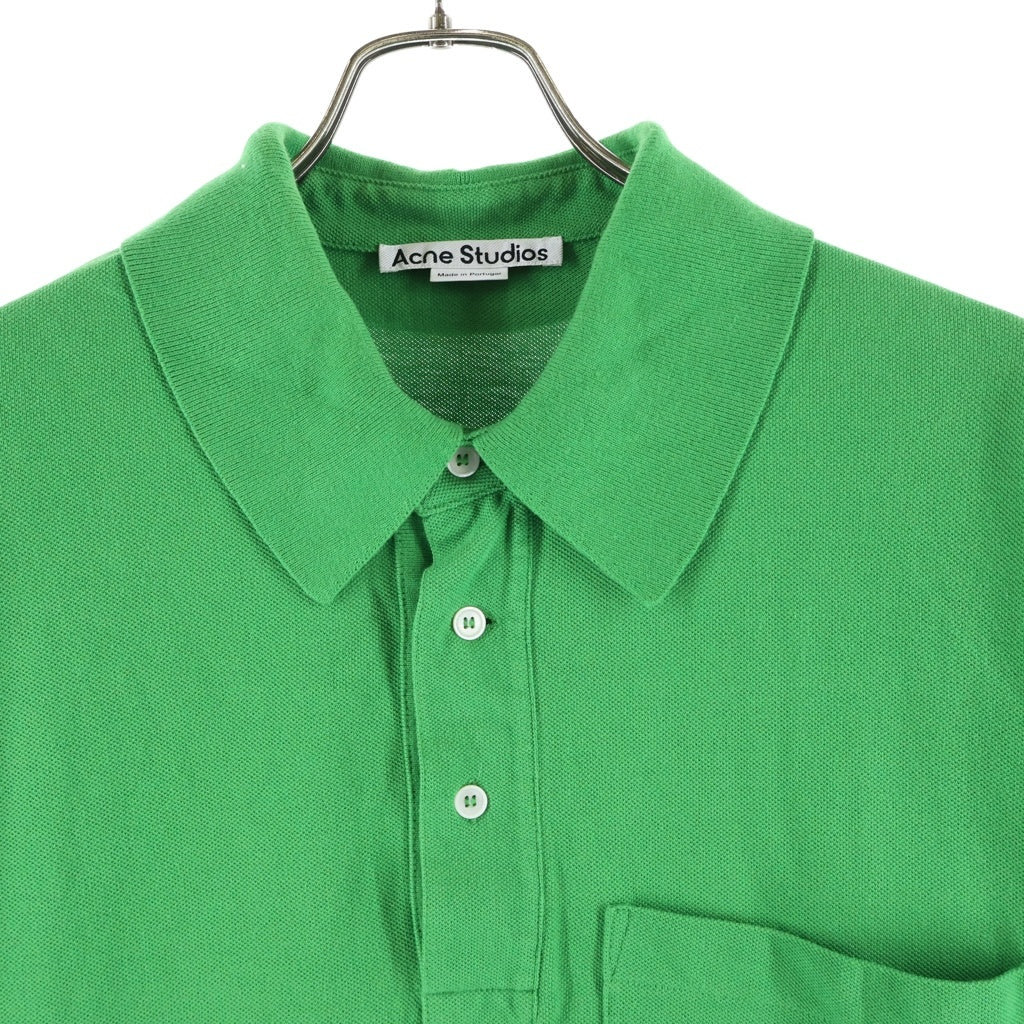 Acne Studios(アクネ ストゥディオズ) Bubble Logo Polo T-Shirt 半袖ポロシャツ グリーン BL0326- FN-MN-TSHI000425 BL0326