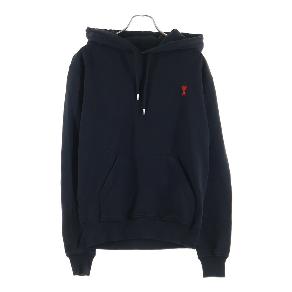 AMI Alexandre Mattiussi(アミアレクサンドルマテュッシ) Hoodie ロゴ刺繍 プルオーバースウェットパーカー フーディー ブラック A19J008.730
