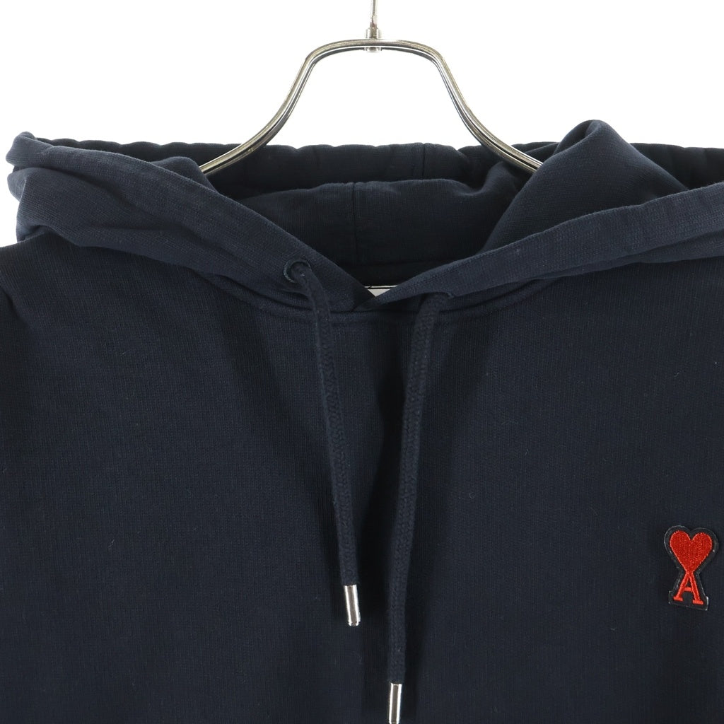 AMI Alexandre Mattiussi(アミアレクサンドルマテュッシ) Hoodie ロゴ刺繍 プルオーバースウェットパーカー フーディー ブラック A19J008.730