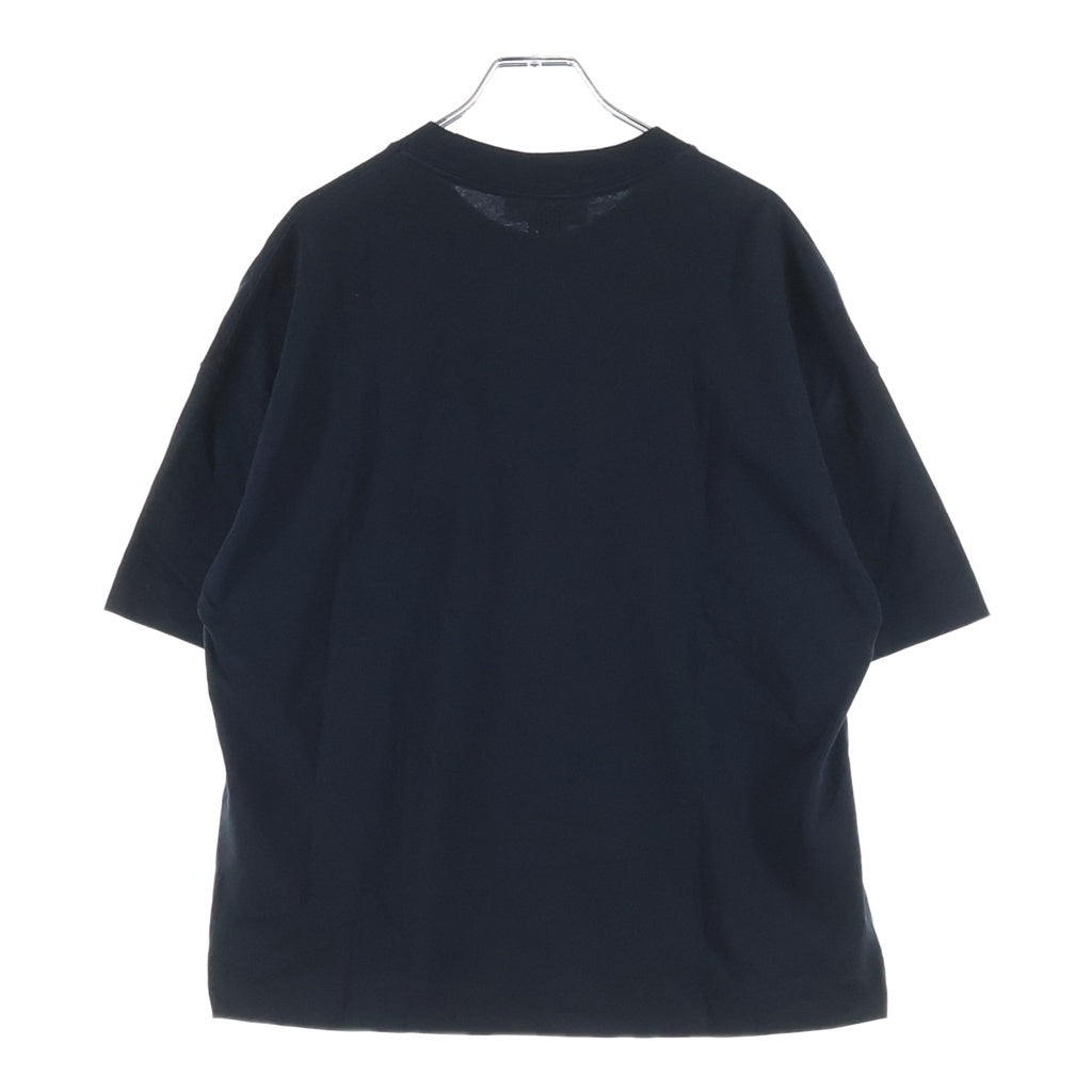 AMI Alexandre Mattiussi(アミアレクサンドルマテュッシ) T-Shirt ロゴ刺繍 半袖Tシャツ ブラック A21FJ128.726