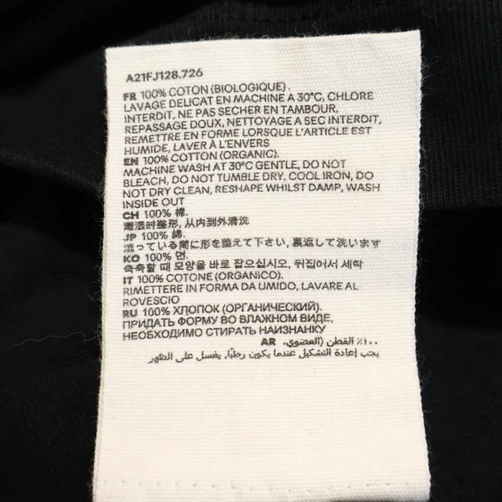 AMI Alexandre Mattiussi(アミアレクサンドルマテュッシ) T-Shirt ロゴ刺繍 半袖Tシャツ ブラック A21FJ128.726