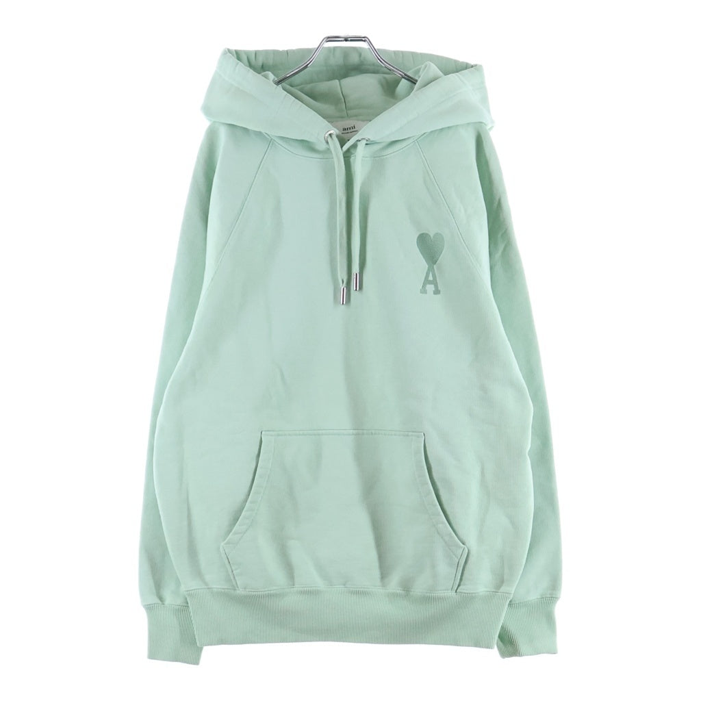 AMI Alexandre Mattiussi(アミアレクサンドルマテュッシ) Hoodie ロゴ刺繍 プルオーバースウェットパーカー フーディー グリーン E22USW202.747