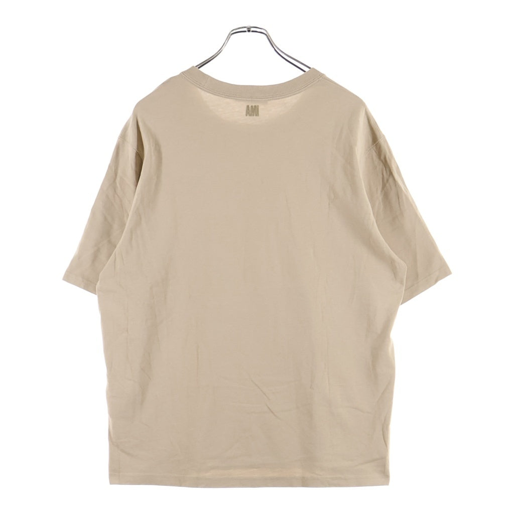 AMI Alexandre Mattiussi(アミアレクサンドルマテュッシ) T-Shirt ロゴ刺繍 半袖Tシャツ ベージュ A21HJ128.726