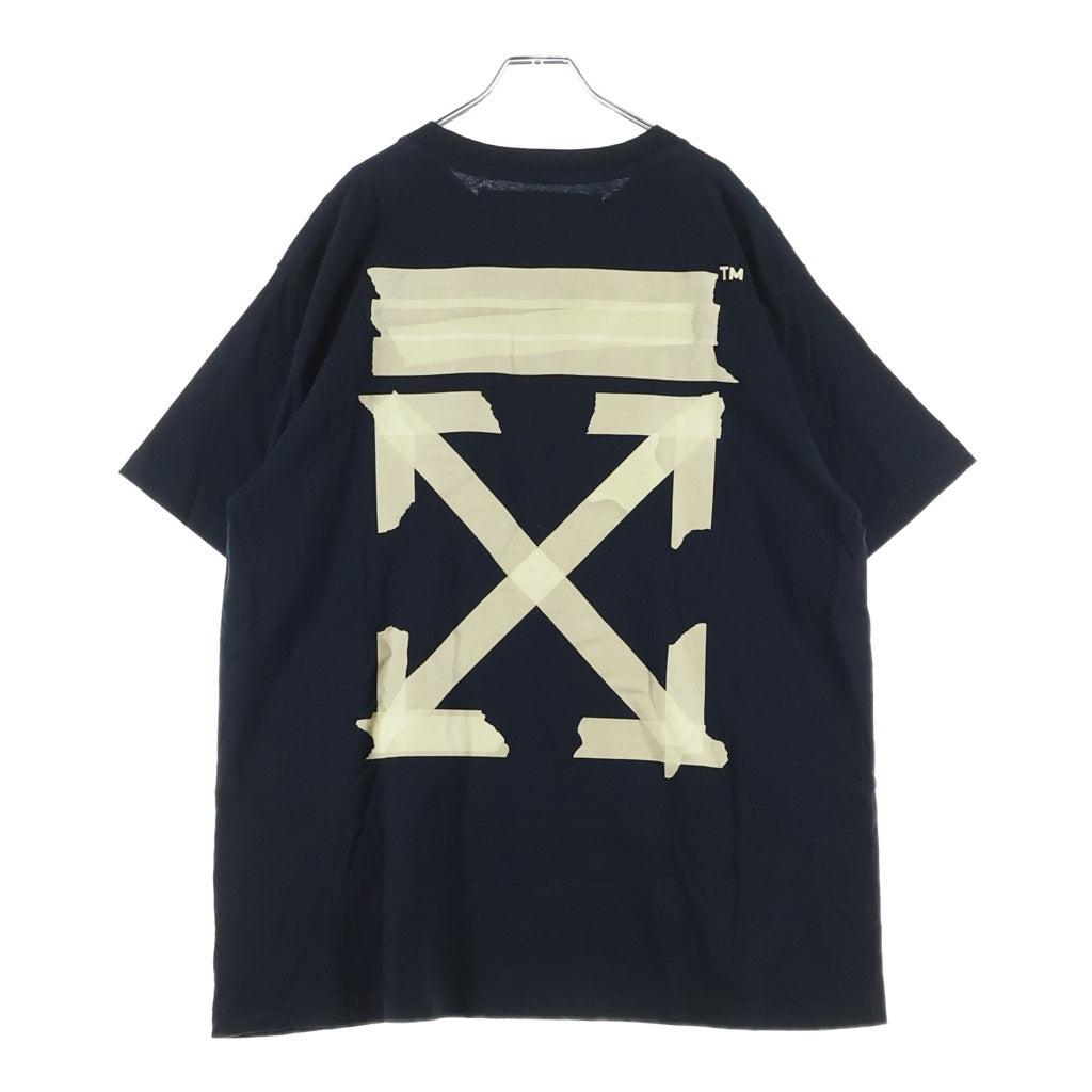 OFF-WHITE(オフホワイト) 20SS Tape T-Shirt テープロゴ 半袖Tシャツ ブラック OMAA038R20185002