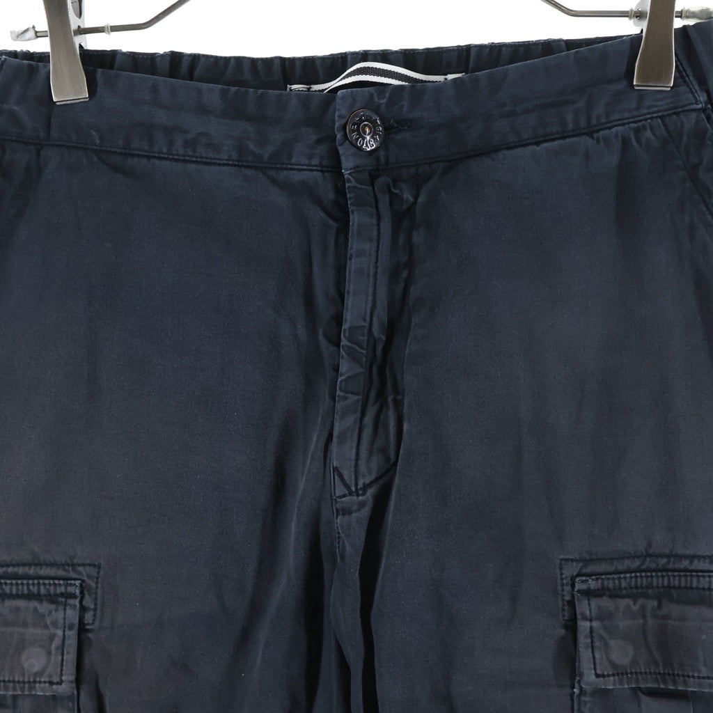 STONE ISLAND(ストーンアイランド) TYPE RE-T Cargo Pants ロゴワッペン カーゴパンツ ブラック 671530804
