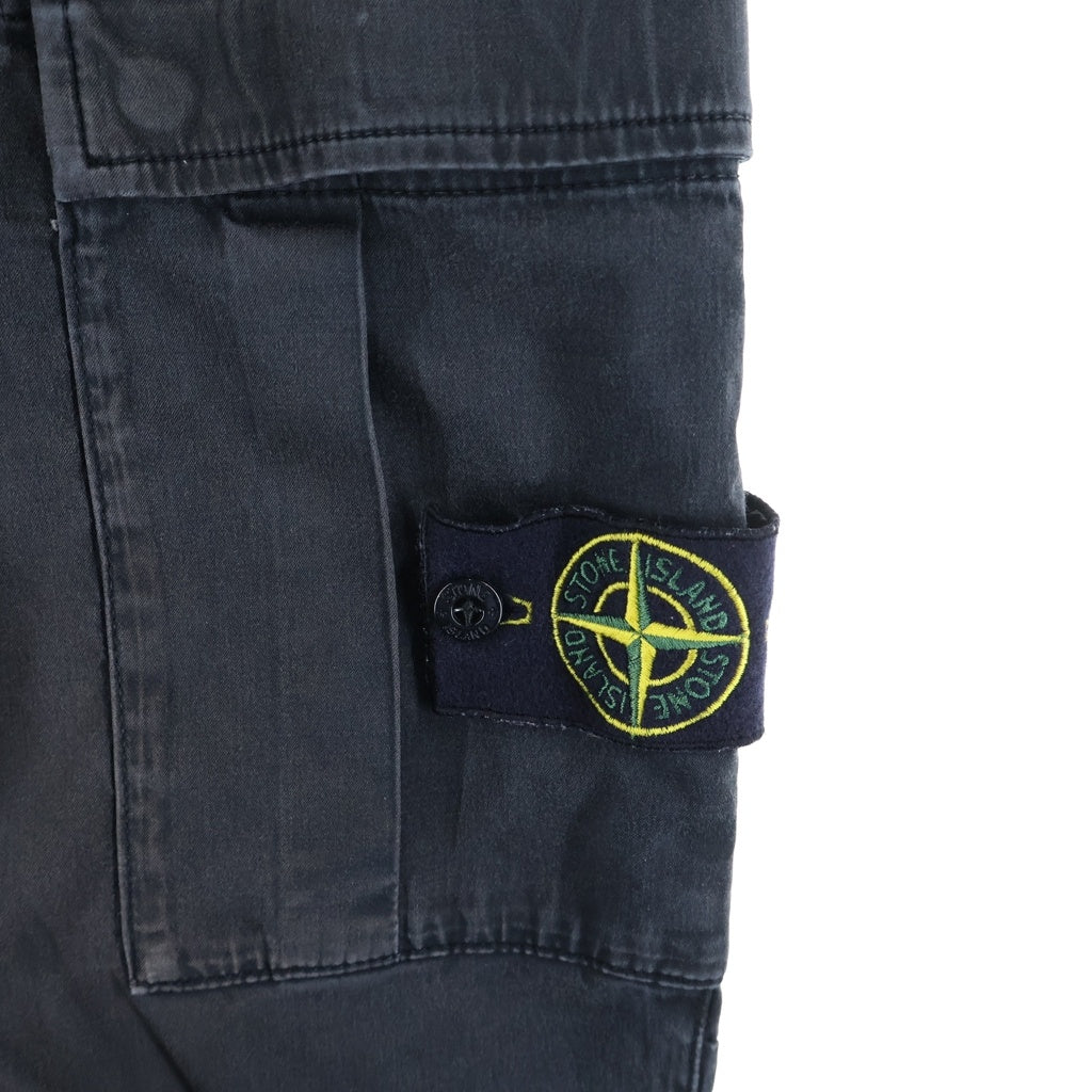 STONE ISLAND(ストーンアイランド) TYPE RE-T Cargo Pants ロゴワッペン カーゴパンツ ブラック 671530804