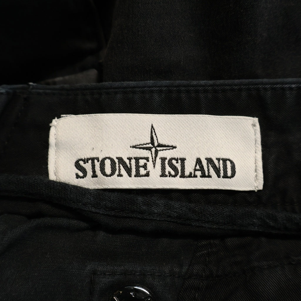 STONE ISLAND(ストーンアイランド) TYPE RE-T Cargo Pants ロゴワッペン カーゴパンツ ブラック 671530804