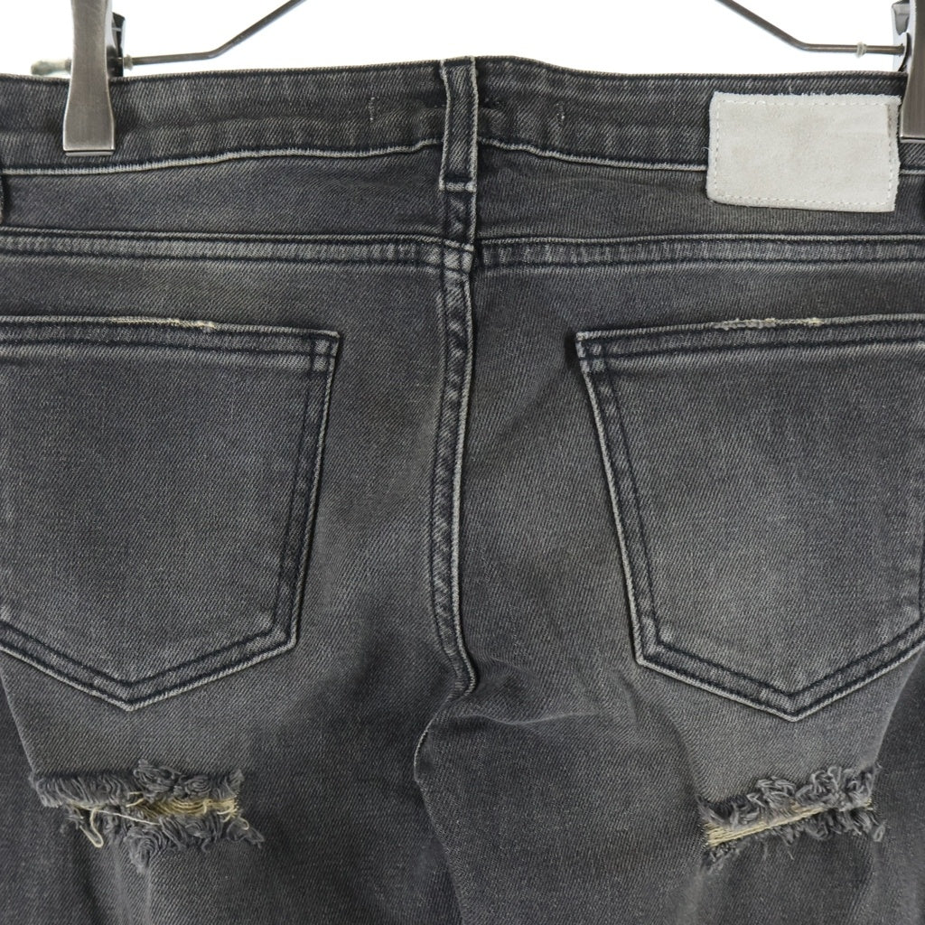 OFF-WHITE(オフホワイト) 15AW Denim Pants ダメージ加工 デニムスキニーパンツ グレー