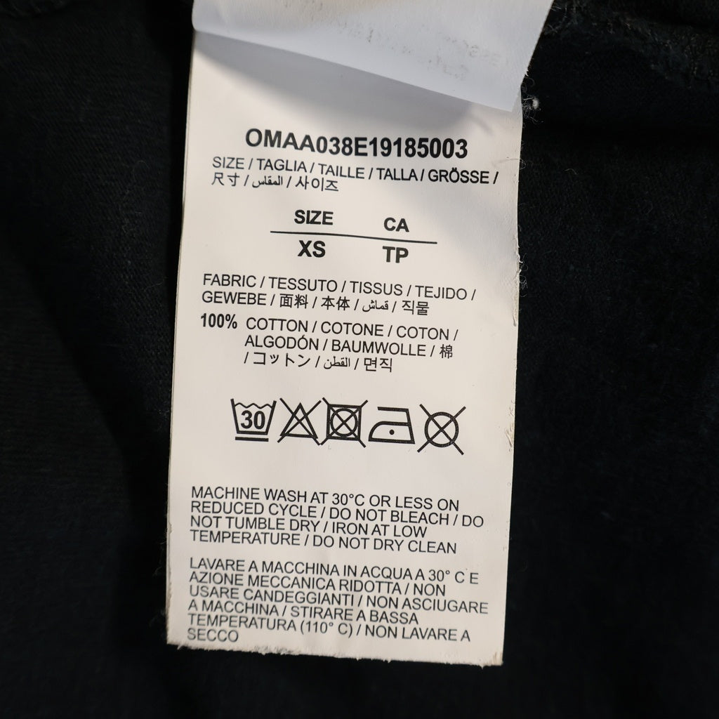 OFF-WHITE(オフホワイト) 19AW Unfinished T-Shirt アンフィニッシュド 半袖Tシャツ ブラック OMAA038E19185003
