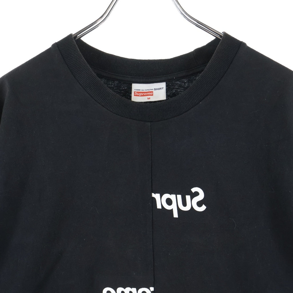 SUPREME(シュプリーム) 18AW COMME des GARCONS SHIRT Split Box Logo Tee コムデギャルソン スプリットボックスロゴ 半袖Tシャツ ブラック