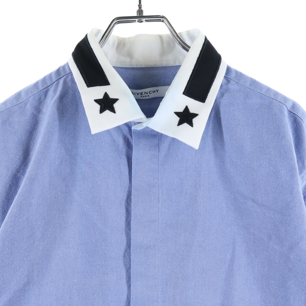 GIVENCHY(ジバンシィ) Star Shirt スター 長袖比翼シャツ ブルー 15S 6001 319