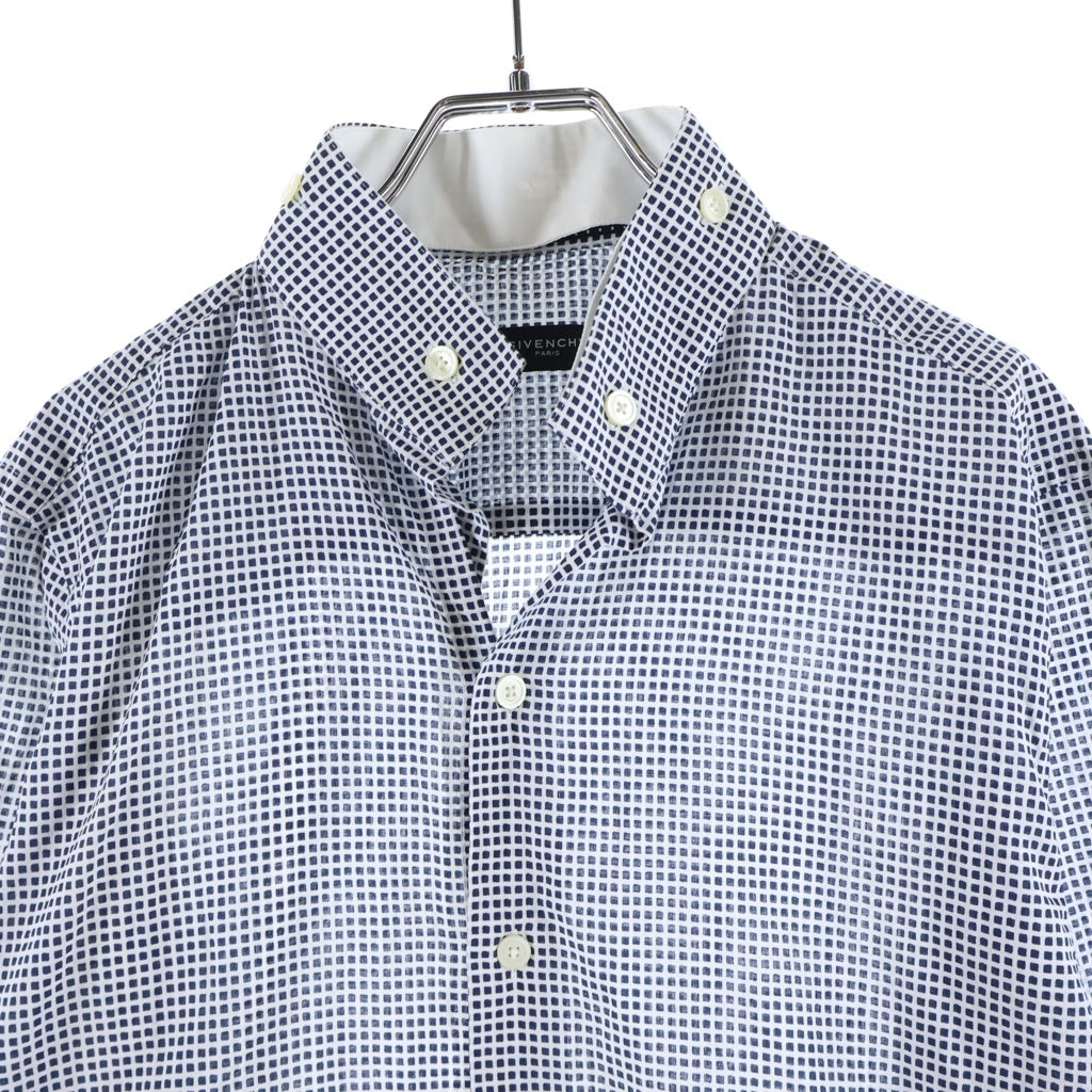 GIVENCHY(ジバンシィ) L/S Shirt 総柄長袖シャツ ネイビー