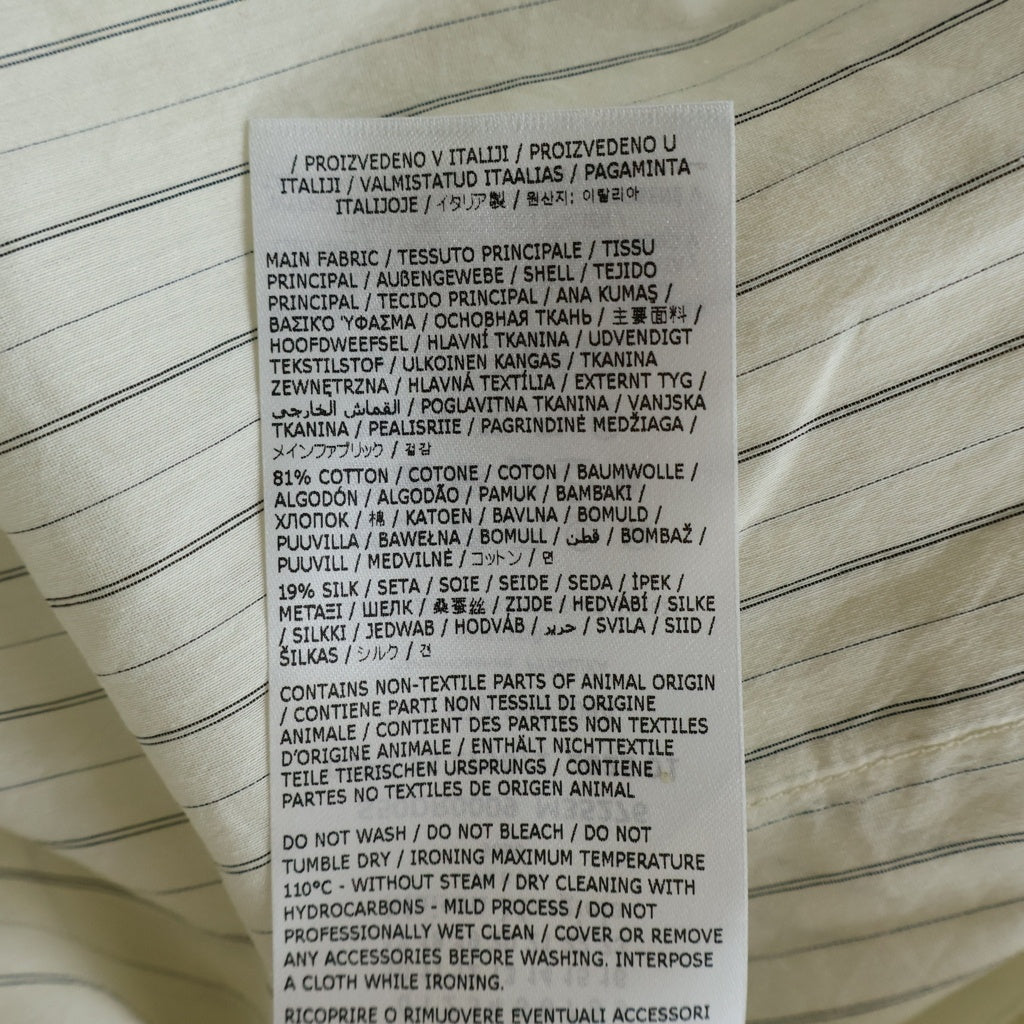 Maison Margiela(メゾンマルジェラ) オープンカラーシャツ ストライプシャツ 半袖Tシャツ カットソー ホワイト S50DR0009 M35276