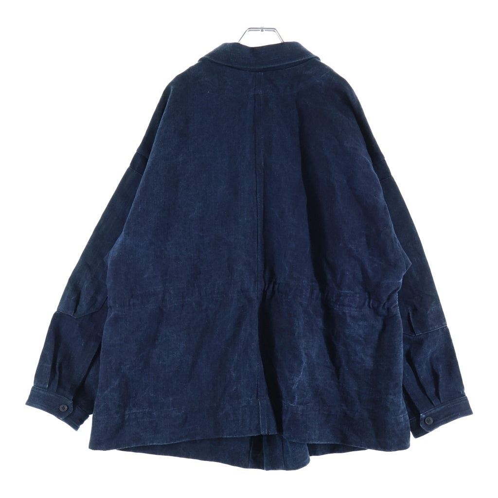 NO BRAND(ノーブランド) SUMI DENIM AIZOME OVERDYED Perfecto-Style Jacket スミデニム アイゾメ オーバーダイ パーフェクトスタイルジャケット ブルー