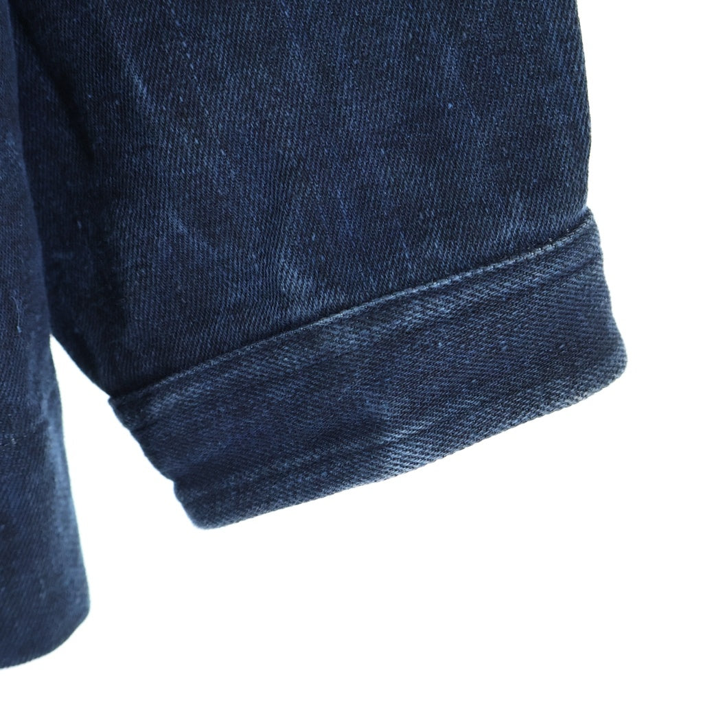 NO BRAND(ノーブランド) SUMI DENIM AIZOME OVERDYED Perfecto-Style Jacket スミデニム アイゾメ オーバーダイ パーフェクトスタイルジャケット ブルー