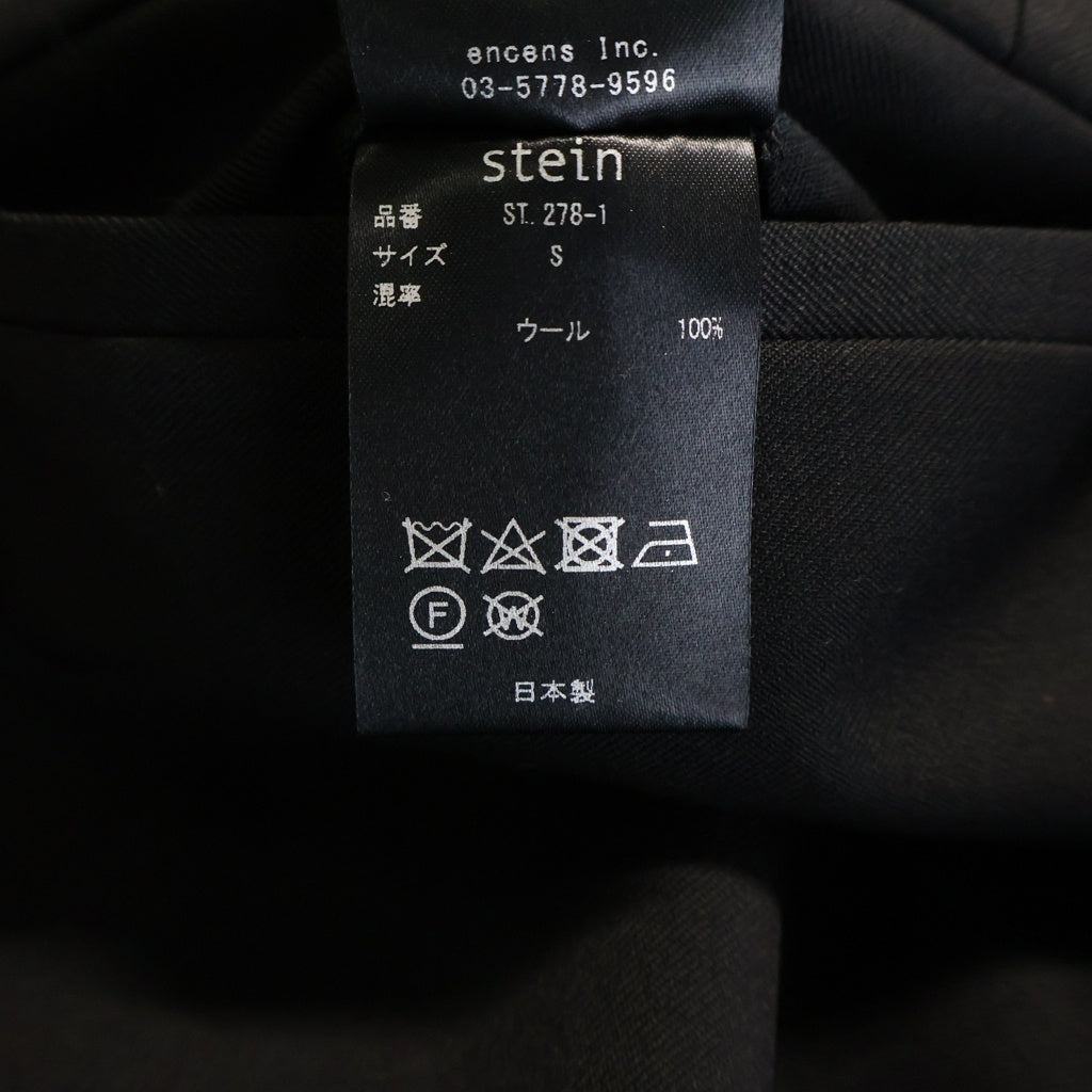 Stein(シュタイン) WIDE TAPERED TROUSERS ウールギャバジン ワイドトラウザーズ パンツ ブラック ST278-1