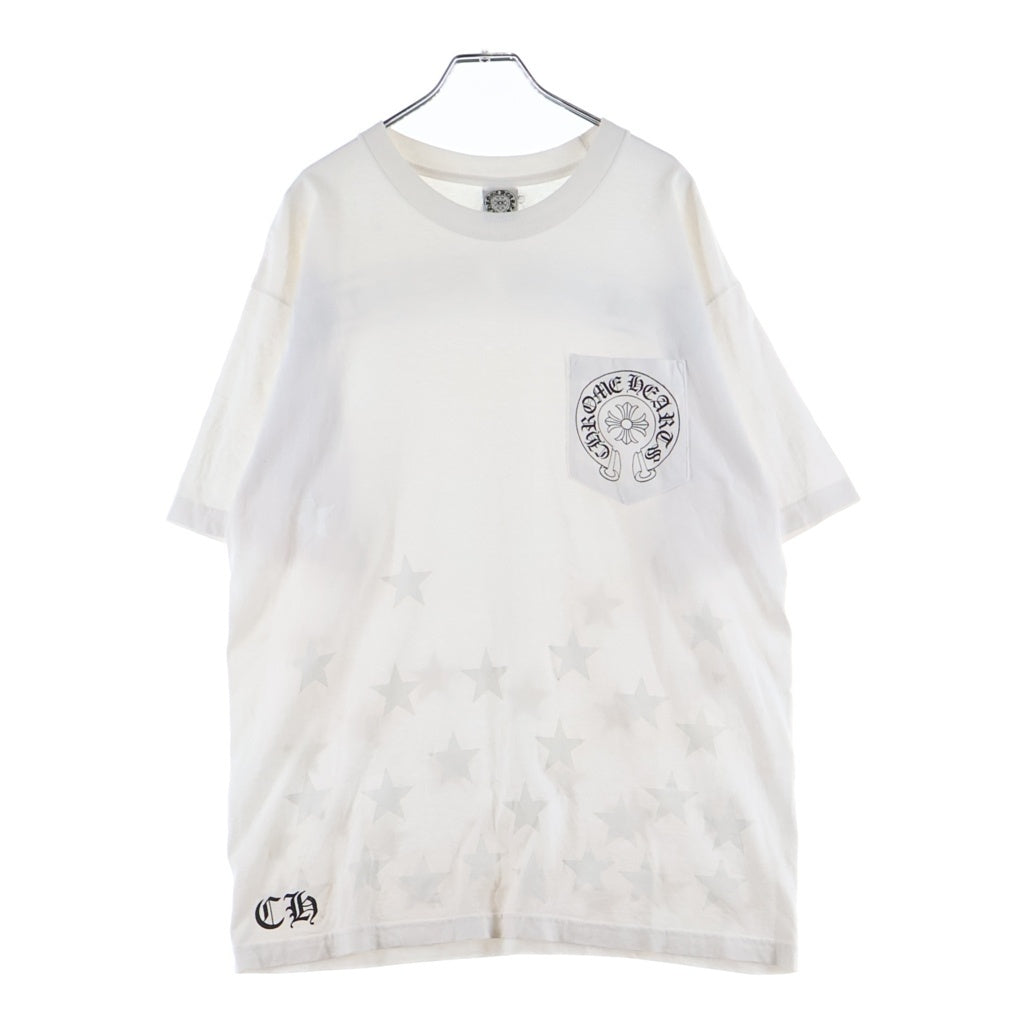 CHROME HEARTS(クロムハーツ) OLD CH T-SHIRT STAR オールド バックスクロール スタープリント 半袖Tシャツ ホワイト