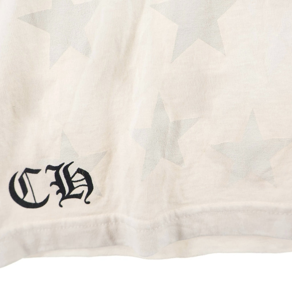 CHROME HEARTS(クロムハーツ) OLD CH T-SHIRT STAR オールド バックスクロール スタープリント 半袖Tシャツ ホワイト