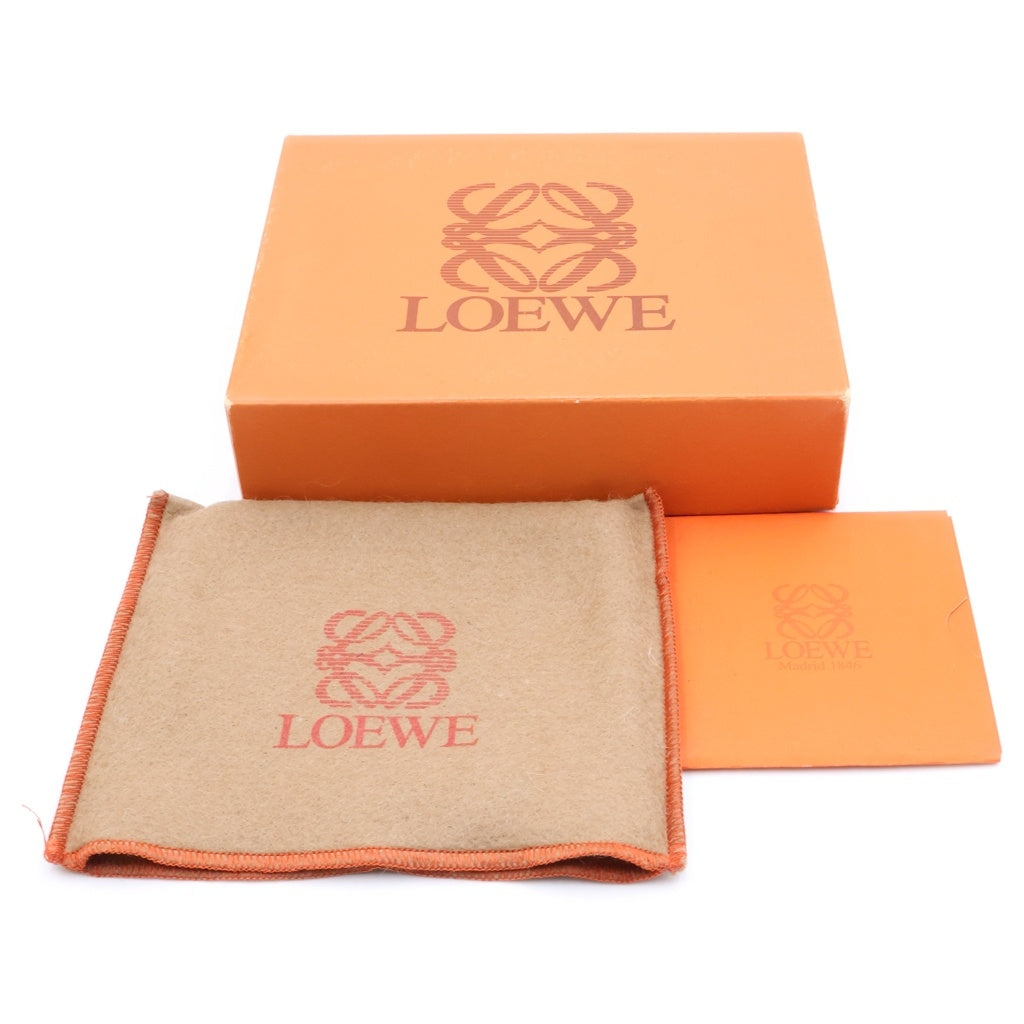 LOEWE(ロエベ) Wallet ロゴプレート レザーウォレット 財布 ブラック
