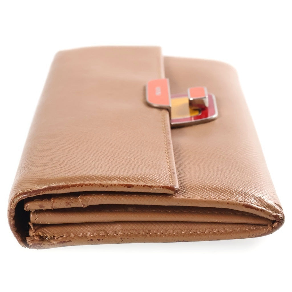 PRADA(プラダ) Wallet サフィアーノ レザーウォレット 長財布 ベージュ レディース
