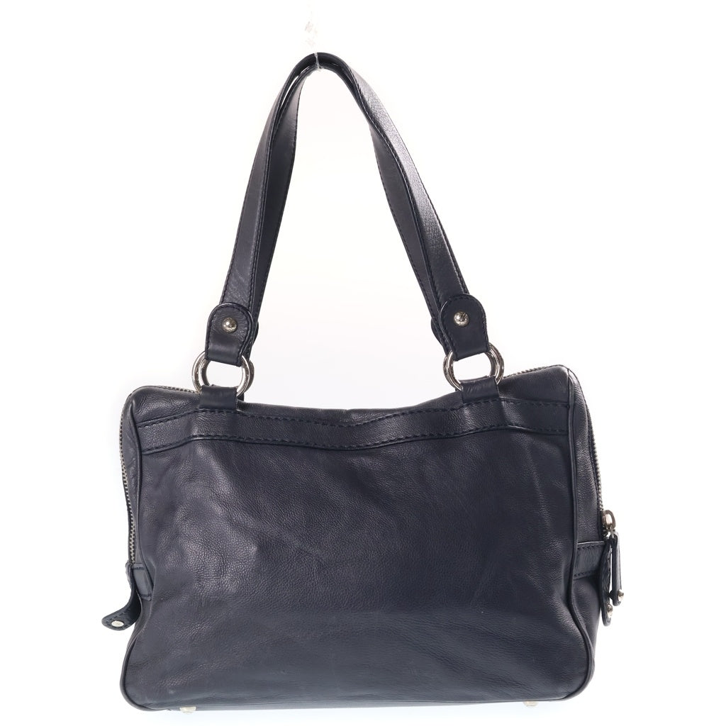 TOD'S(トッズ) Leather Bag マルチポケット レザーハンドバッグ ネイビー レディース