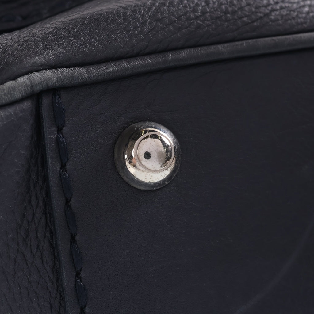 TOD'S(トッズ) Leather Bag マルチポケット レザーハンドバッグ ネイビー レディース