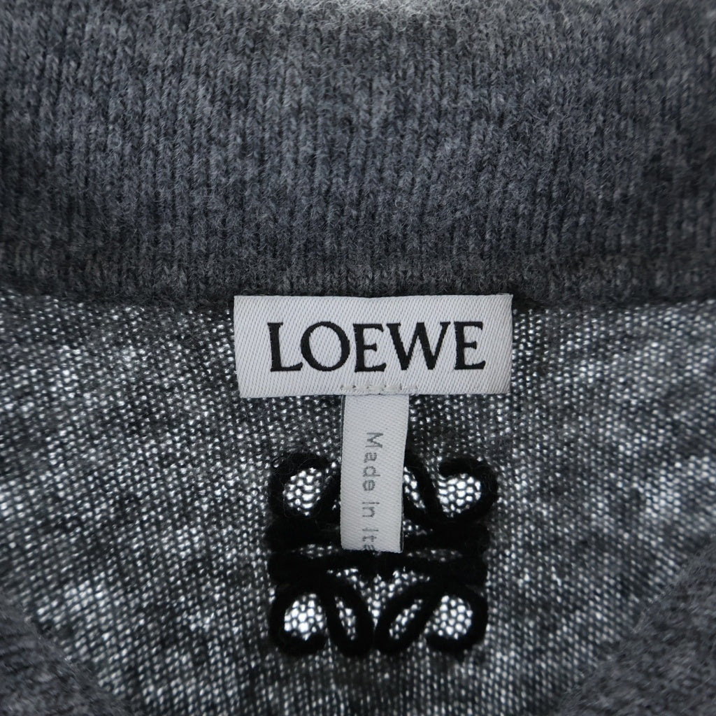 LOEWE(ロエベ) 22AW POLO COLLAR RELAXED FIT WOOL SWEATER ポロカラー リラックスフィット ウールセーター ニットセーター グレー 1725189 H526Y14KCM