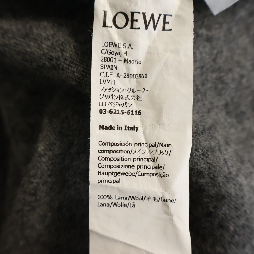 LOEWE(ロエベ) 22AW POLO COLLAR RELAXED FIT WOOL SWEATER ポロカラー リラックスフィット ウールセーター ニットセーター グレー 1725189 H526Y14KCM