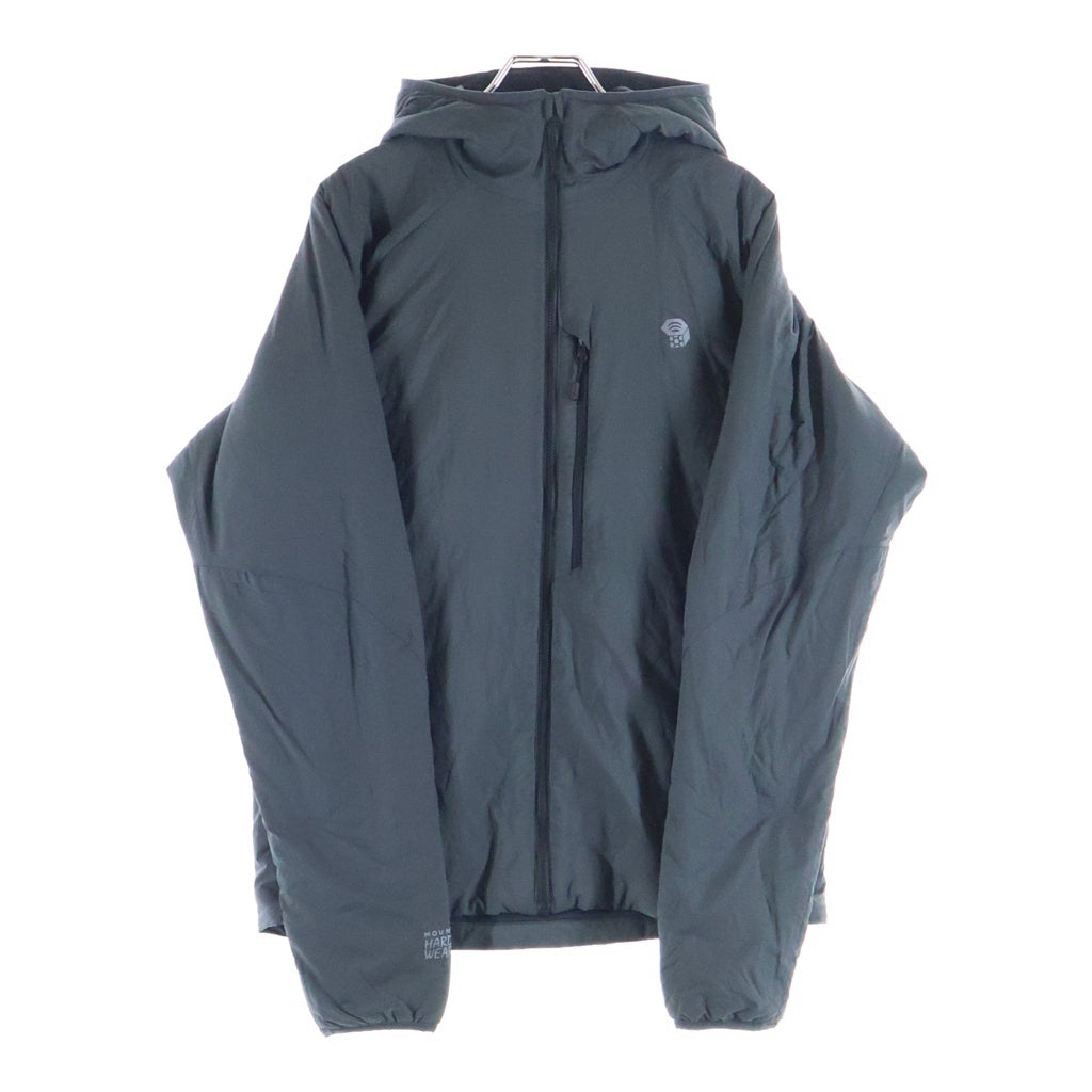 NO BRAND(ノーブランド) MOUNTAIN HARDWEAR マウンテンハードウェア ロゴプリント ジップアップ フーデット コアストラータジャケット グレー 220 OM7796