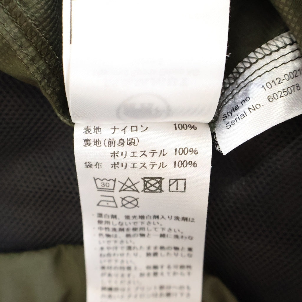 MAMMUT(マムート) ロゴプリント ジップアップ ナイロン フーデット ジャケット カーキ