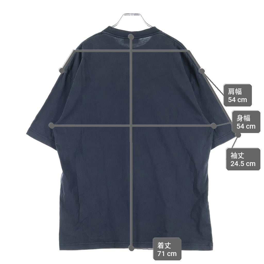 BALENCIAGA(バレンシアガ) 22AW BB PARIS ICON LOGO TEE ロゴエンブロイダリー クルーネック コットン 半袖Tシャツ カットソー ブラック 612966 TMVG7