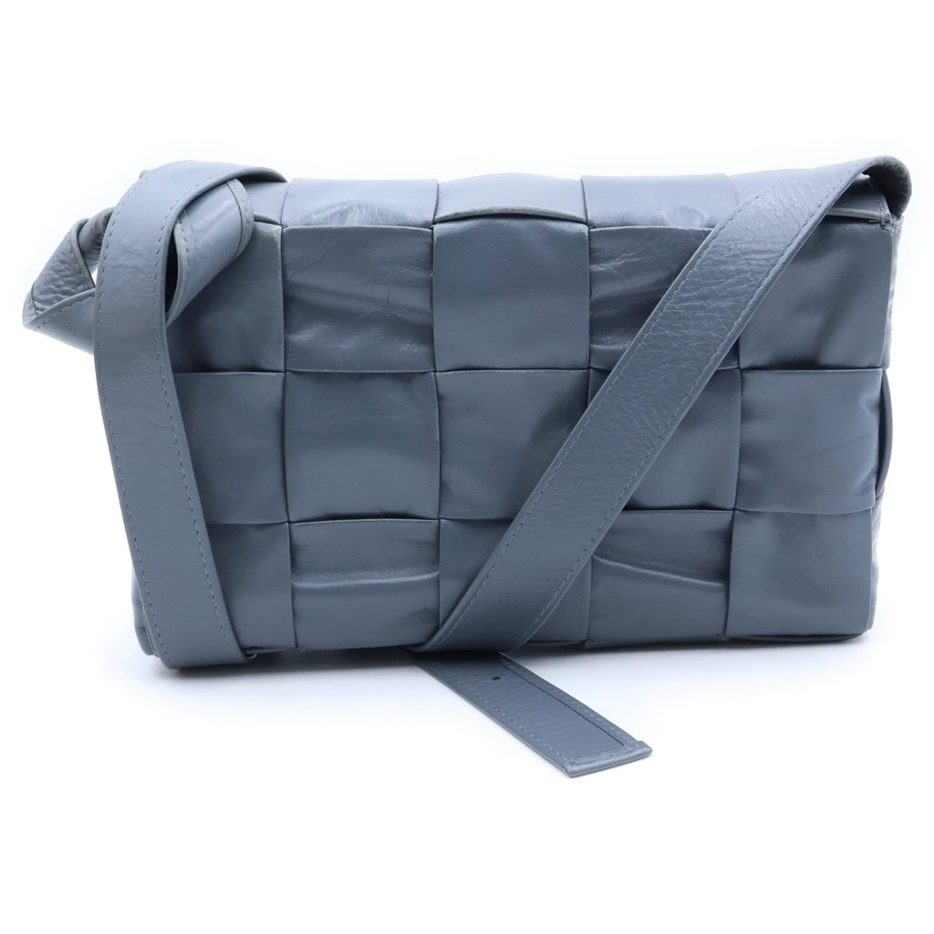 BOTTEGA VENETA(ボッテガヴェネタ) カセット ウエストバッグ ショルダーバッグ グレー レザー レディース