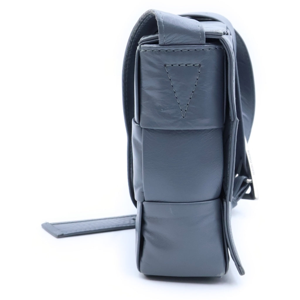 BOTTEGA VENETA(ボッテガヴェネタ) カセット ウエストバッグ ショルダーバッグ グレー レザー レディース