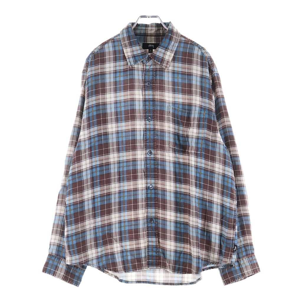 STUSSY(ステューシー) 26SS Matthew Plaid Shirt 長袖チェックシャツ ネルシャツ ブラウン