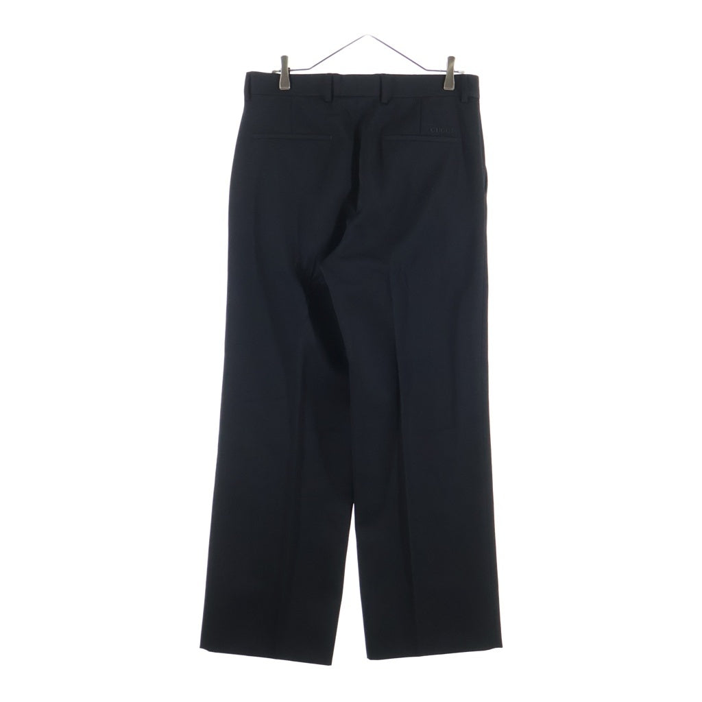 GUCCI(グッチ) Logo Embroidery Wool Pants ロゴ刺繍 ウールパンツ ブラック 797207 ZARG8