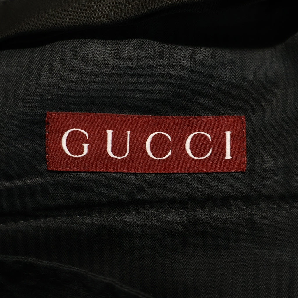 GUCCI(グッチ) Logo Embroidery Wool Pants ロゴ刺繍 ウールパンツ ブラック 797207 ZARG8